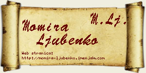 Momira Ljubenko vizit kartica